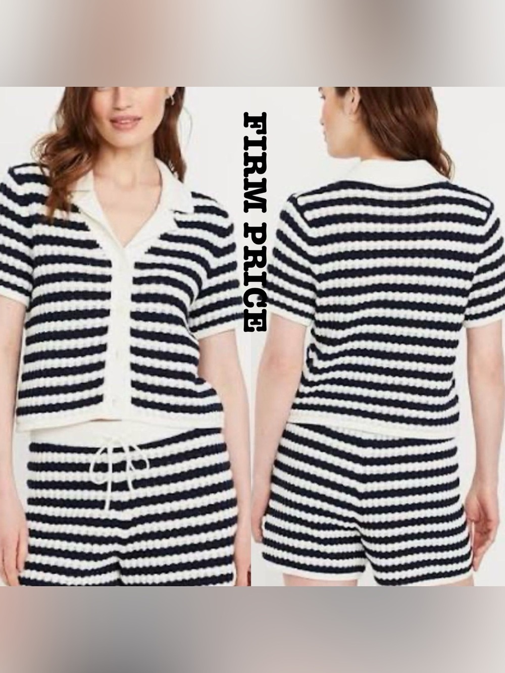 Stylish Button Down Crochet Short Sleeve Top